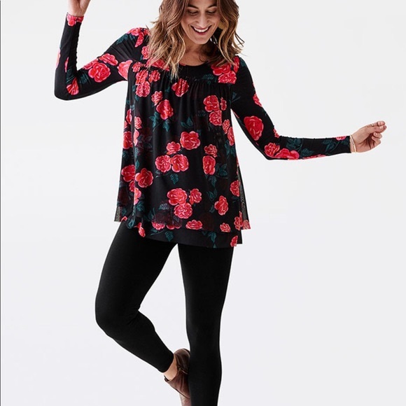 Matilda Jane Tops - Matilda Jane Winter Blooms Tiered Rose Top